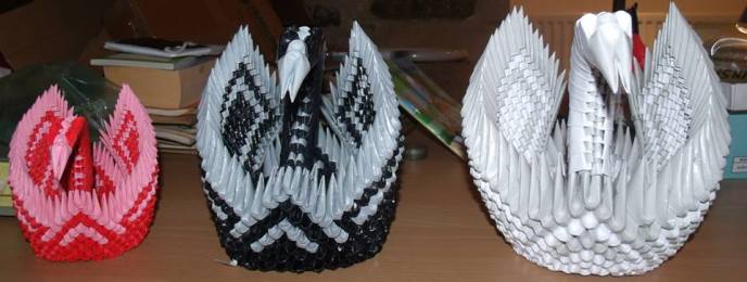 3D Origami swan set