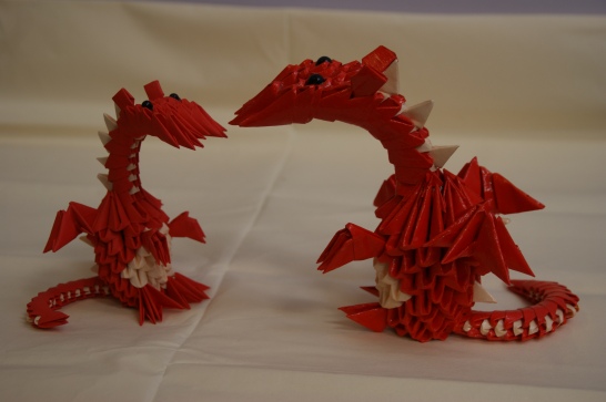 3D Origami Dragon and baby