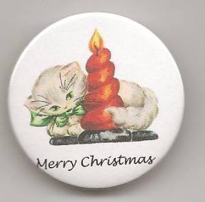 Cat candle badge