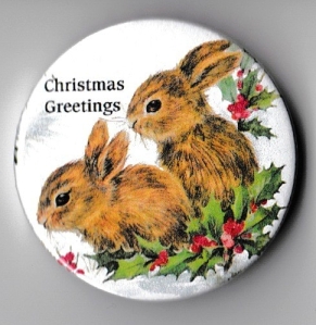christmas bunnies badge