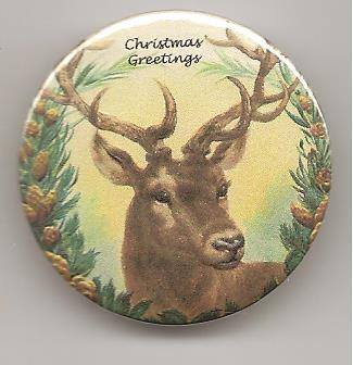 reindeer greeting badge